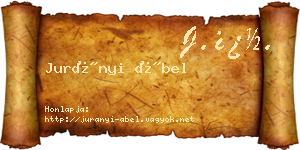 Jurányi Ábel névjegykártya